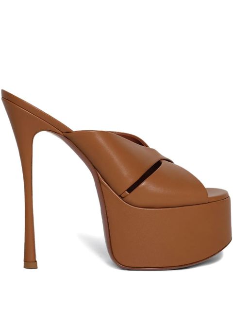 Amina Muaddi 155 Salma platform sandals - Brown - zdjęcie produktu nr 1