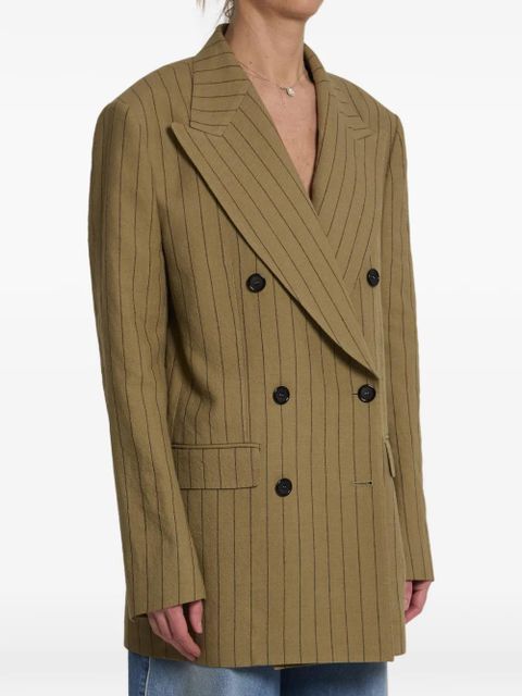 Dolce & Gabbana striped double-breasted linen jacket - Neutrals - zdjęcie produktu nr 2