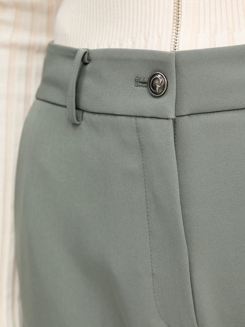 Guess spodnie NEW CARLA damskie kolor zielony proste high waist W5YB00 WH9Y2