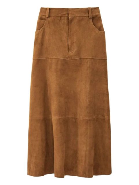 Ba&Sh Massia panelled midi skirt - Brown - zdjęcie produktu nr 1