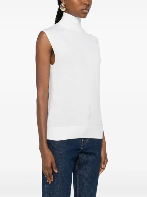 TOTEME turtleneck sleeveless top - White - zdjęcie produktu nr 2
