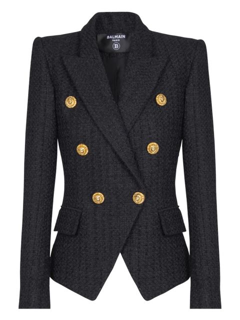 Balmain six-button tweed blazer - Black - zdjęcie produktu nr 1