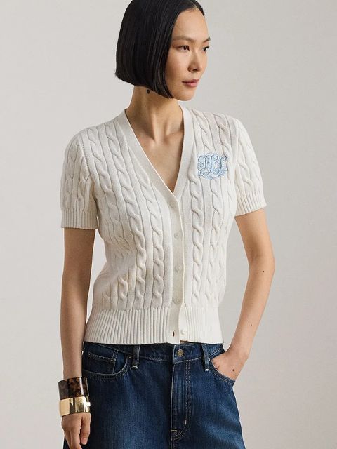 Lauren Ralph Lauren sweter rozpinany damski bawełniany - zdjęcie produktu nr 1