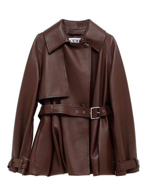 LOEWE belted leather jacket - Brown - zdjęcie produktu nr 1