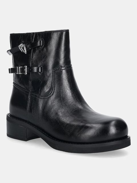 MICHAEL Michael Kors botki skórzane Darrington damskie kolor czarny na płaskim obcasie 40F5DTFE5L.001 - zdjęcie produktu nr 1