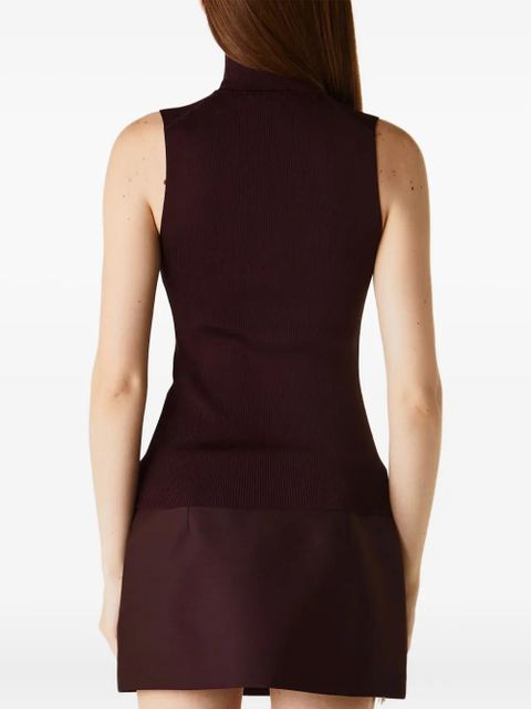 KHAITE Benita ribbed turtleneck top - Red