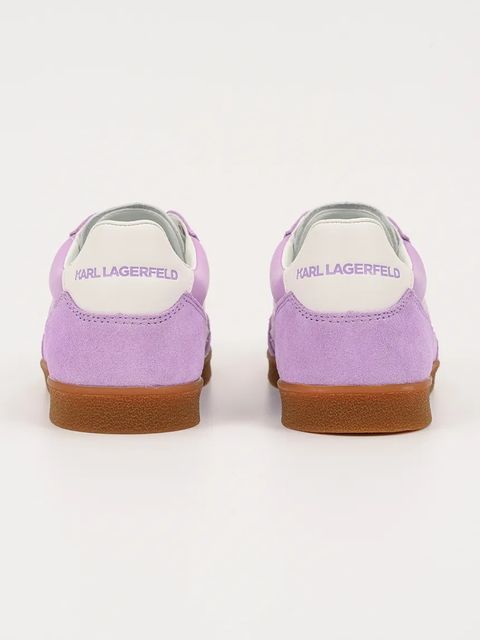 Karl Lagerfeld sneakersy skórzane KANDIDATE damskie kolor fioletowy KL63855