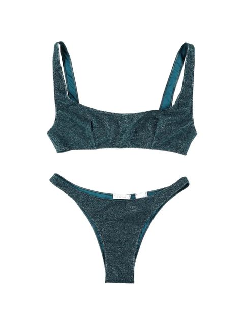Oséree glitter-finish bikini - Green - zdjęcie produktu nr 1