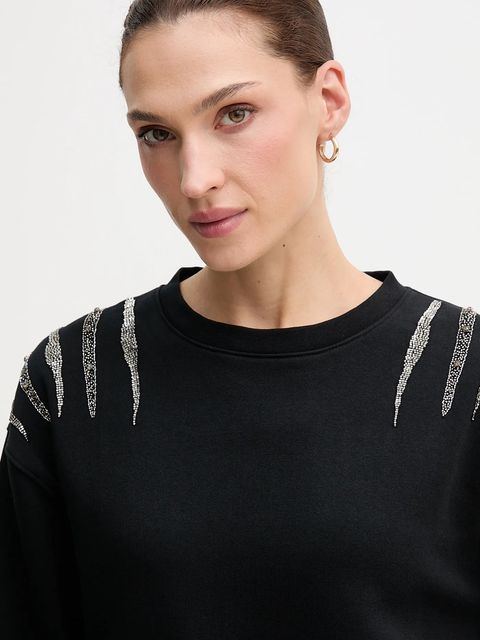 Pepe Jeans bluza damska kolor czarny z aplikacją PL5800024