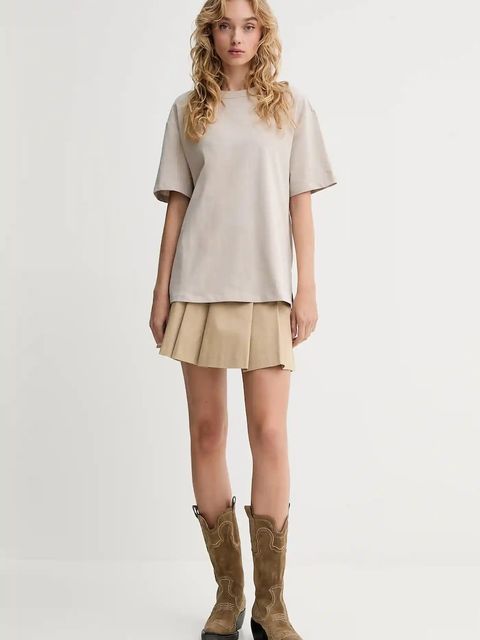 Levi's t-shirt bawełniany damski kolor beżowy 001HI - zdjęcie produktu nr 2