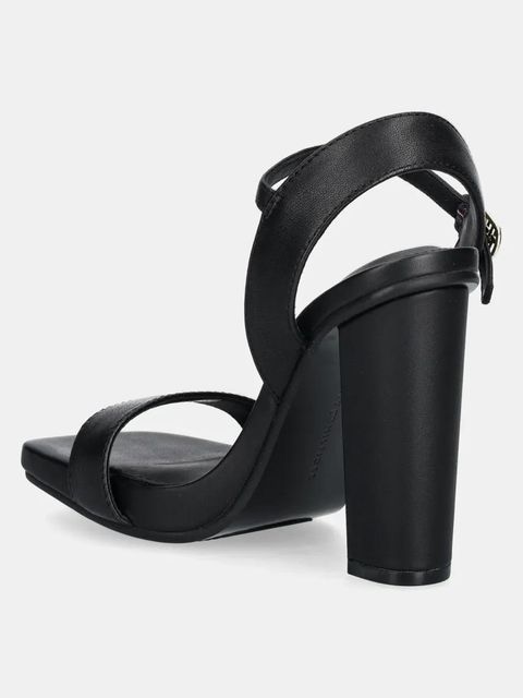 Tommy Hilfiger sandały skórzane HIGH HEEL LEATHER SANDAL kolor czarny FW0FW08534 - zdjęcie produktu nr 2