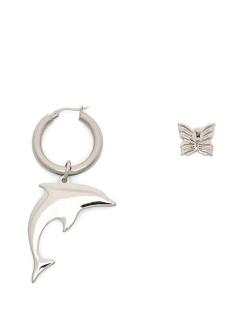 Blumarine dolphin-pendant earrings - Silver