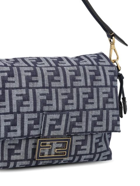 FENDI logo shoulder bag - Blue
