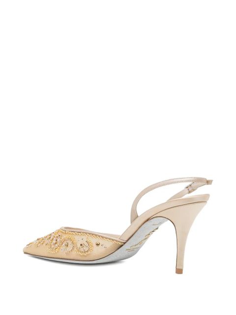 René Caovilla embellished pumps - Neutrals