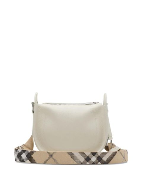 Burberry mini B Clip checked-strap cross body bag - White - zdjęcie produktu nr 2