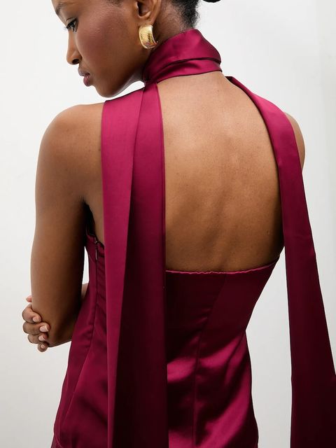 Answear.LAB top i spódnica damski kolor bordowy