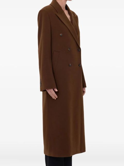 LouLou de Saison peak lapel double-breasted coat - Brown