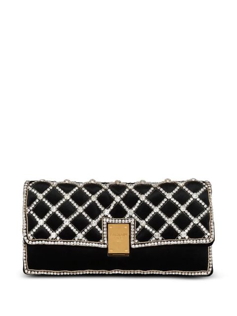 Balmain crystal-embellishment mini shoulder bag - Black - zdjęcie produktu nr 1
