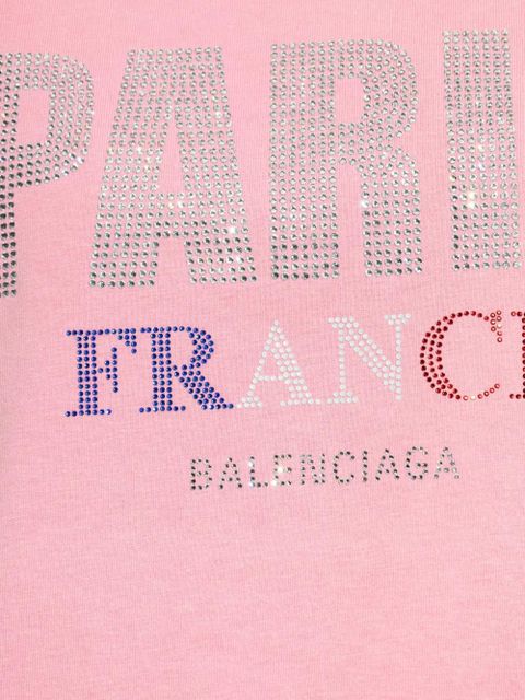 Balenciaga logo-studded T-shirt - Pink