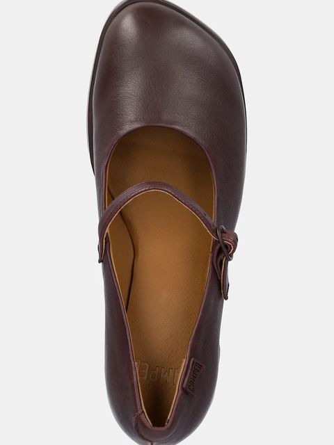 Camper czółenka skórzane Kora kolor bordowy na słupku K201799-003 - zdjęcie produktu nr 2