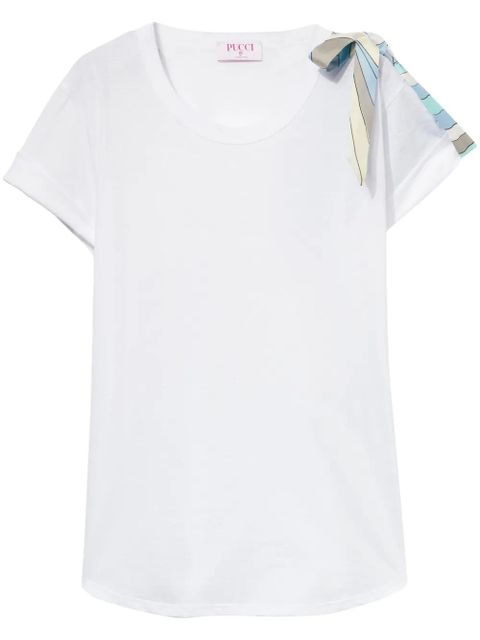 PUCCI bow-detail cotton T-shirt - White - zdjęcie produktu nr 1