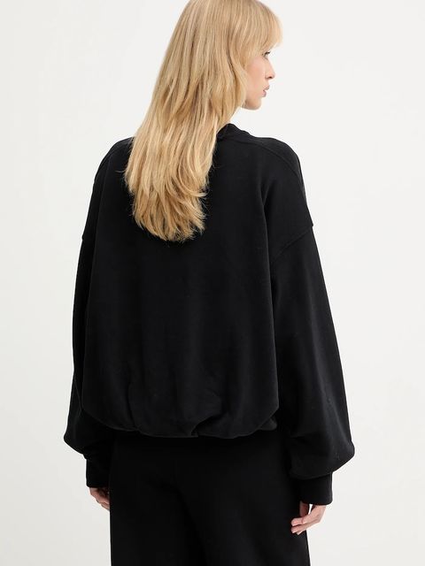 BOSS Orange bluza bawełniana damska kolor czarny gładka 50554908