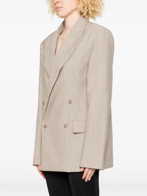 The Frankie Shop double-breasted blazer - Neutrals