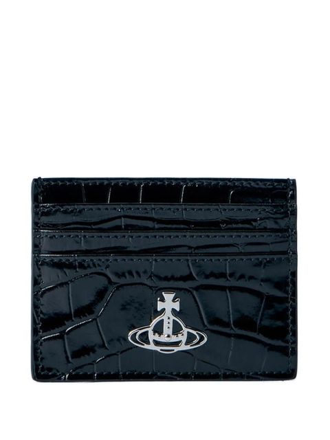 Vivienne Westwood Crocodile logo-embelished card holder - Black - zdjęcie produktu nr 1