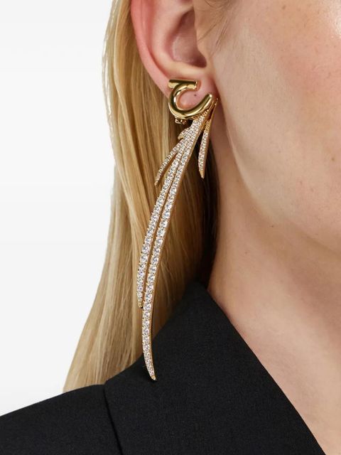 Ferragamo earrings with crystals - Gold - zdjęcie produktu nr 2