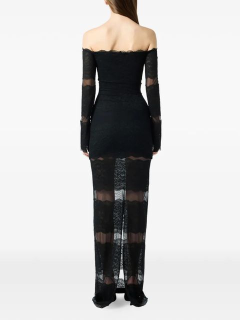 Blumarine lace off-the-shoulder maxi dress - Black