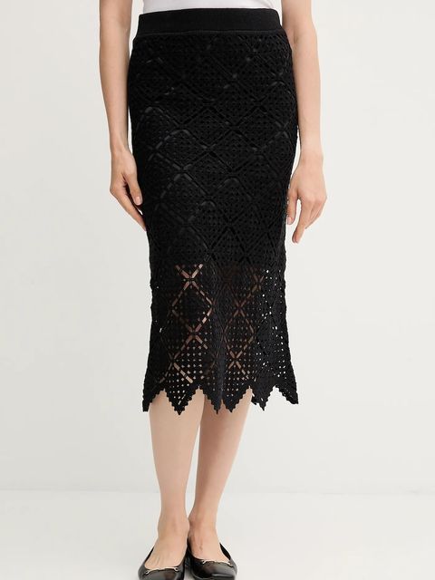 Dkny spódnica kolor czarny midi prosta P5ERAX27 - zdjęcie produktu nr 1