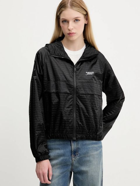 Tommy Jeans kurtka kolor czarny przejściowa oversize DW0DW20952 - zdjęcie produktu nr 1