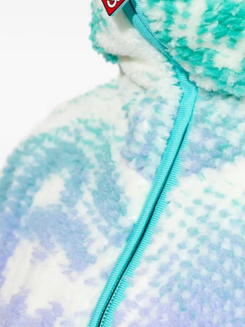 Casablanca monogram-pattern zip-up jacket - White