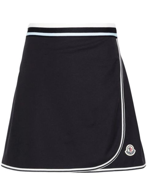 Moncler logo-patch wrap tennis skirt - Blue - zdjęcie produktu nr 1