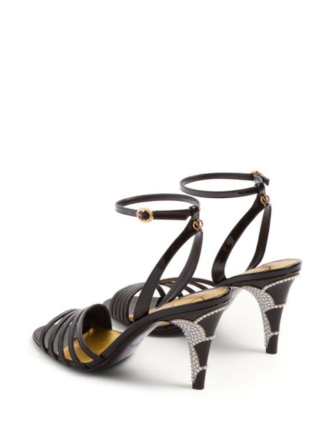 Valentino Garavani 85mm Ladycrush leather sandals - Black - zdjęcie produktu nr 2