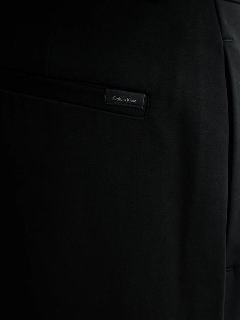 Calvin Klein spodnie damskie kolor czarny proste high waist LV044B916G