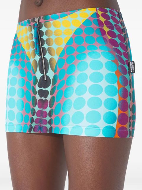 Jean Paul Gaultier zip-up dots-print mini skirt - Blue - zdjęcie produktu nr 2