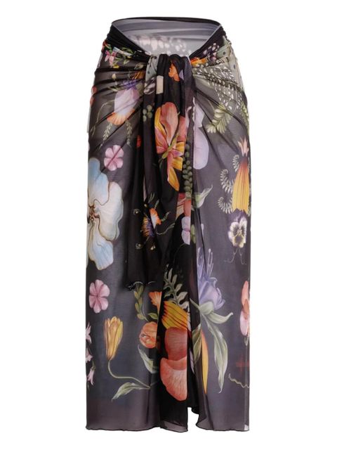 Agua By Agua Bendita floral-print sarong - Black - zdjęcie produktu nr 1