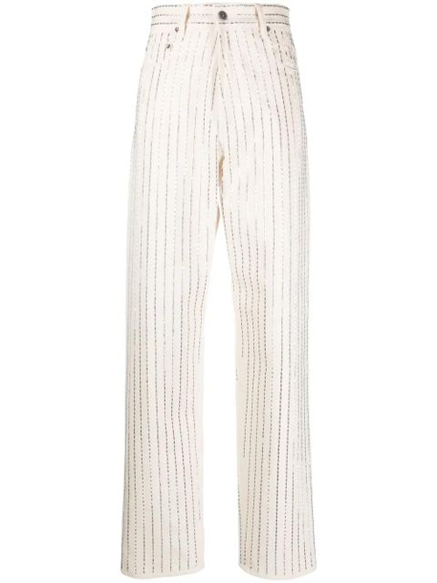 Golden Goose high-waist embellished trousers - White - zdjęcie produktu nr 1