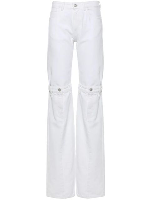 Coperni open-knee flared jeans - White