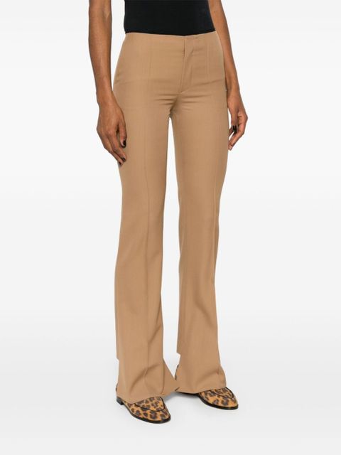 Chloé pintuck bootcut trousers - Brown