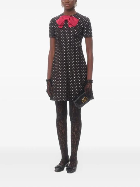 Valentino Garavani Plusdepois-print Supergran mini dress - Black