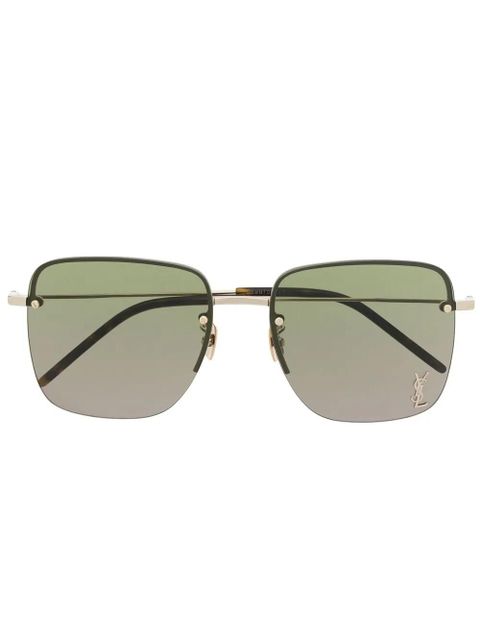 Saint Laurent Eyewear square-frame sunglasses - Gold - zdjęcie produktu nr 1