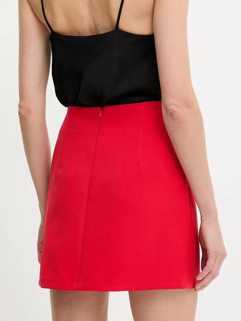 Answear.LAB spódnica kolor czerwony mini ołówkowa