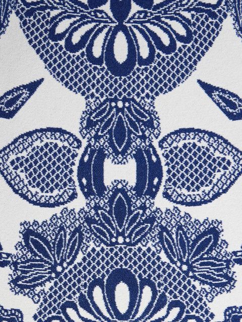 ETRO patterned-jacquard mini dress - Blue