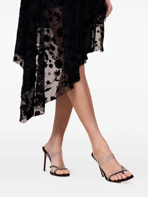 Aquazzura Movie rhinestone-strap sandals - Black