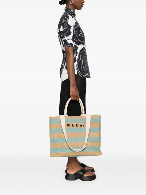Marni large Basket tote bag - Neutrals - zdjęcie produktu nr 2