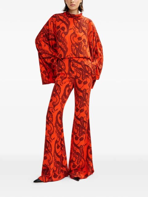 Essentiel Antwerp paisley flared trousers - Orange - zdjęcie produktu nr 2