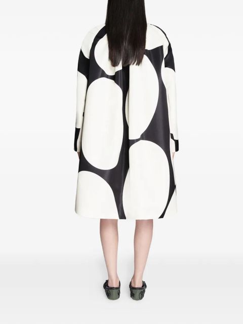 DRIES VAN NOTEN double-breasted printed coat - Black