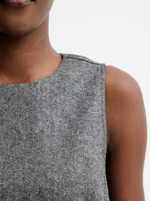 Marc O'Polo sukienka z dodatkiem wełny kolor szary mini prosta 509015821331